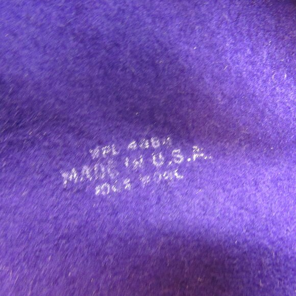 Ladies Purple 100% Wool Felt Church Hat with Tulle and Sequins WPL4884 - Picture 10 of 10